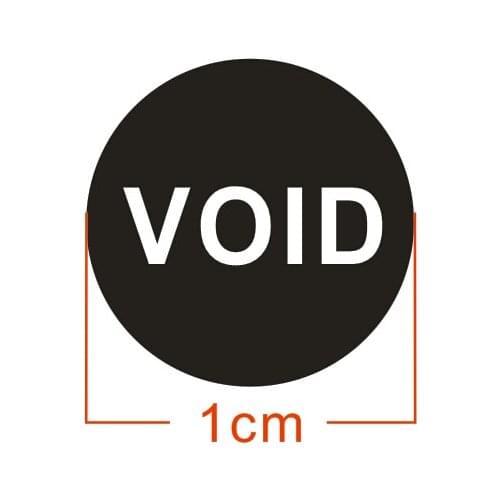 Round 1cm 500pcs/lot void sticker Warranty "void" if seal broken or removed sealing label if tampered free shipping