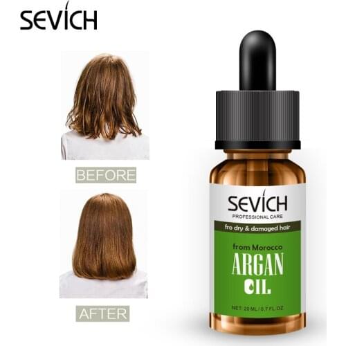 Sevich Morocco Argan Oil 20ML for Dry Damaged Hair Straight Maintenance Keratin Repair Treatment Moisture Hair Care Mask