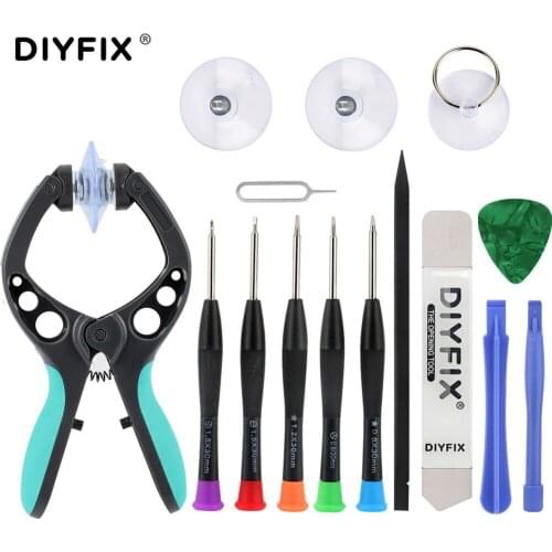 DIYFIX 13 in 1 Mobile Phone Repair Tools Set Picks Screwdriver Kit for iPhone XS X Andriod Cellphone Disassembly Hand Tools Set