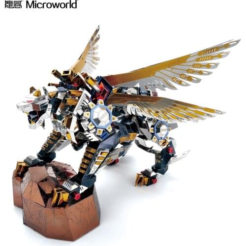 Microworld 3D Metal Puzzle Flying Tiger Model kits DIY 3D Laser Cut Assemble Jigsaw Toys Desktop decoration GIFT For Children