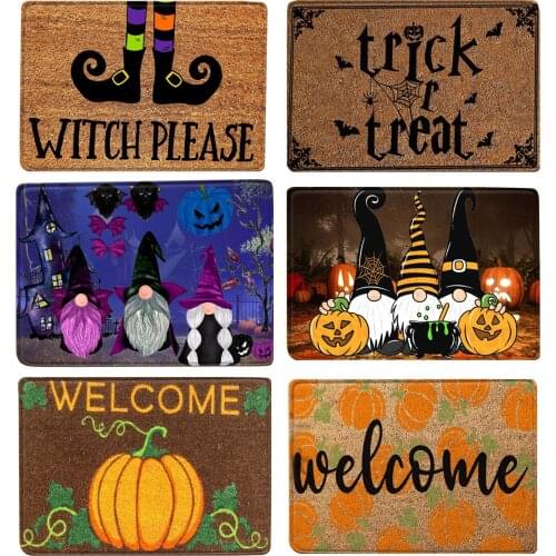 Outdoor Carpet Living Room Welcome Doormat Entrance Door Halloween Home Mat Bottom Indoor Non Slip Textile Garde Home Carpet