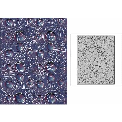 New Spotted Flower Background Plate Craft Embossing Mold 2021 Metal Cutting Dies for DIY Scrapbooking Album Birthday Card Making
