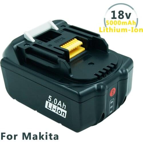 New Replacement 18V 5.0Ah Battery with LED Indicator for Makita LXT Lithium-Ion Power Tools 194205-3 BL1830 BL1850 BL1840