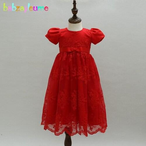 3-6-12-18-24Months/Newborn Dresses For Baby Girls Clothes Christening Gown Party And Wedding Princess Red Vintage Dress BC1681-1