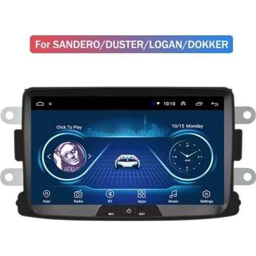 Hot 8-Inch on-Board GPs Navigator For Renault Sandero Duster Logan Dokker Android 9 Car Radio GPS Multimedia Player autoradio