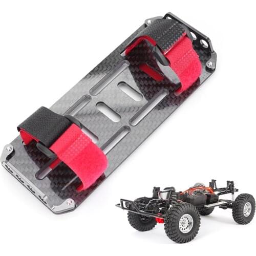 Durable Scale 1:10 Tray Universal Easy Install Toy RC Crawler Car Lightweight Carbon Fiber Battery Mounting Plate Parts DIY