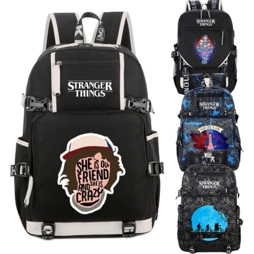 Anime Stranger Things Cosplay Backpack Teenagers School Bags Boys Girls Students Travel Shoulder Bags Laptop Bags Gift