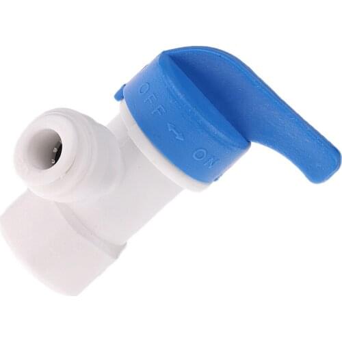 Equal Straight Tube Ball Valve Quick Connect Fitting 1/4-Inch Push in to 1/4-Inch Thread Connector Valve Start RO Water System