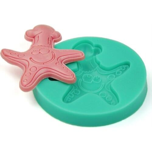 Cartoon starfish Silicone soap Mould chocolate mold Fondant cake Decorating Tools Baking gateau cupcake toppers patisserie