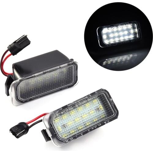 2 PCS Car LED Number License Plate Lights Auto Signal Lamp Luces Assembly Accessories For Jaguar XJ 2009-2015 XF 2007-2015