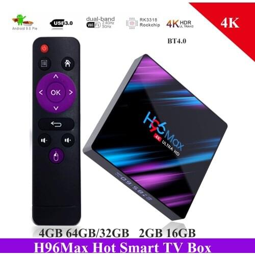H96 Max TV Box Android 10 RK3318 Quad Core 64 Bit UHD 4K Smart TV Box 2.4G / 5G WiFi BT4.0 HD Media Player Android box tv