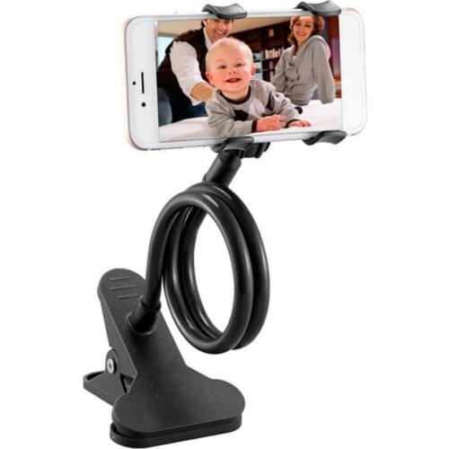 Universal Lazy Mobile Phone Holder Bracket Desk Phone Clip Holder Flexible Arm Clip Desktop Cell Phone