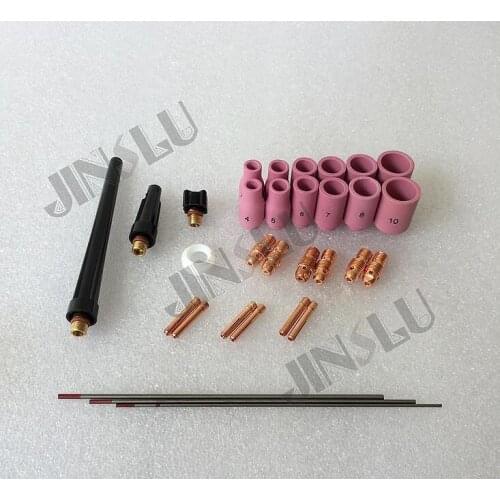 WP-9 WP9 WP20 WP25 Master Kit Tungsten Electrode Collet Body Nozzle for Tig Torch Consumables
