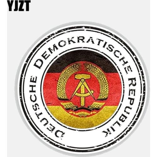 YJZT 12.8CM*12.8CM Car Styling Deutsche Demokratische Republik Germany Car Sticker Decal 6-2702
