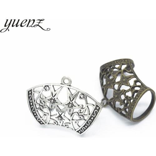 YuenZ 2pcs Antique Silver Bronze Alloy Women Hollow Follower Scarf Buckle Brooch Wedding Jewelry Female 44*33mm Q169