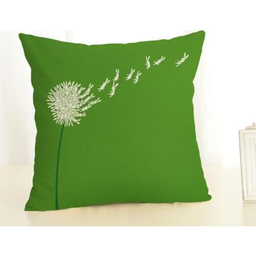 ZKJSMGS Pillowcases Dandelion Plant Pattern Pillowcase Home Decor Sofa Cotton Linen Cloth Pillow Cushion 45x45 cm