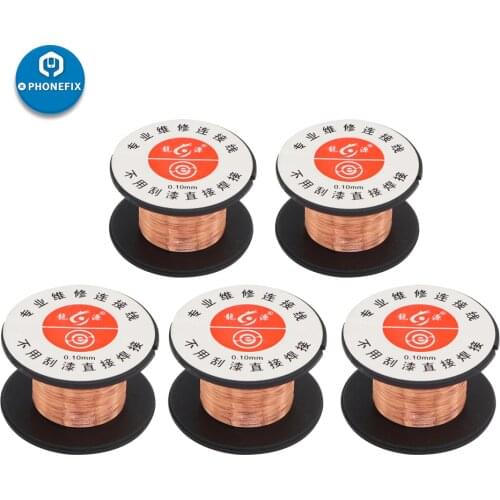 0.10mm phone Fingerprint Chip PCB Link Wire Copper Jumper Soldering Wire PCB Welding Jump Line for Solder Fingerprint Repair