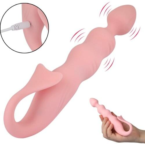 10 Speed Charging Anal Beads Dildo Vibrator Butt Plug G-spot Prostate Massage Stimulator Vibrator Sex Toys For Women Masturbator