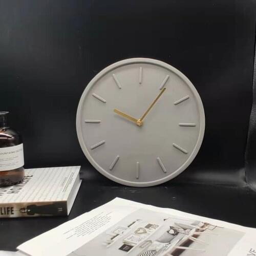 2020Explosive Super Dazzling Cement Wall Clock Nordic Industrial Style Creative Home Living Room Modern Simple Silent Wall Clock