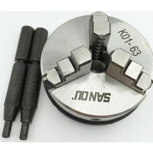 3Jaw 63mm Manual Lathe Chuck Self-centering 3 Jaw 2.5" Chuck M14 Hardned Steel for CNC Wood Lathe