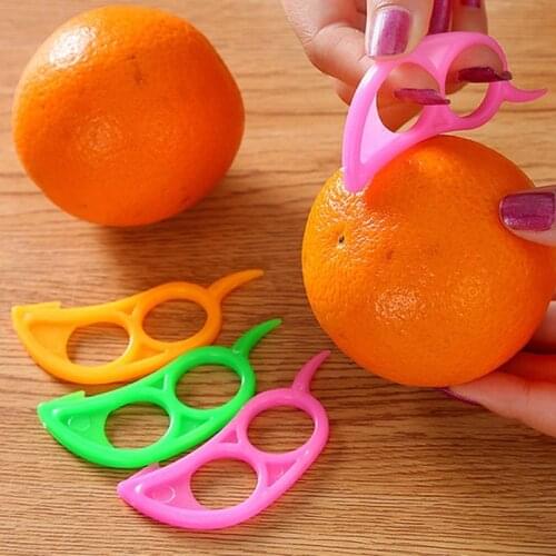 5pcs Plastic Orange Peeler Fast Peeling Knife Citrus Lemon Cutter Fruit Tools N0PA