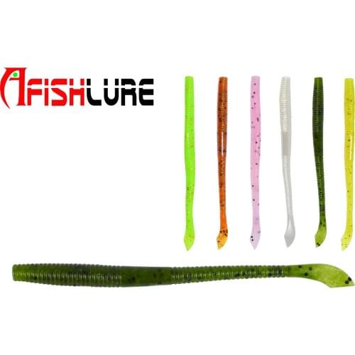 AR20 Weihai Fishing Afishlure 2.4g 100mm 8pcs Soft Simulation Earthworm Worms Artificial Lifelike Fishing Lure Tackle
