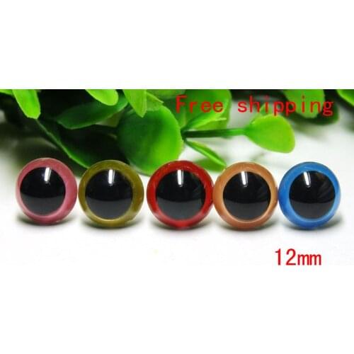 Free shipping 50pairs mixed size/ color safety eyes for amigurumi teddy bear-12mm size