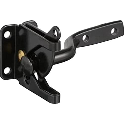 Carbon Steel With Screws Lever Lock Hardware Stopper Black For Doors Outdoor Fence Home Bolt Hinge Pin Heavy Duty Easy Install