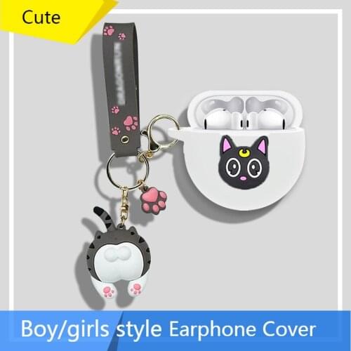 Cute Cat Cartoon Case For Huawei Freebuds 4 4i 3 PRO Wireless Bluetooth Earphone Case Charging Box Soft Protect Cover Freebuds4i