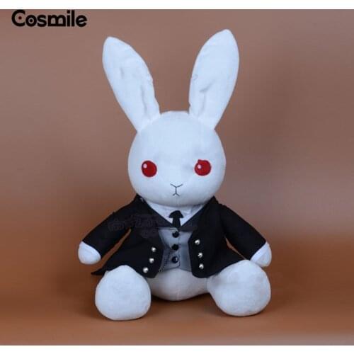 Cosmile Black Butler The Shire Women Cosplay White Rabbit Plush Doll Dress up Clothes Clothing Toy Cos C