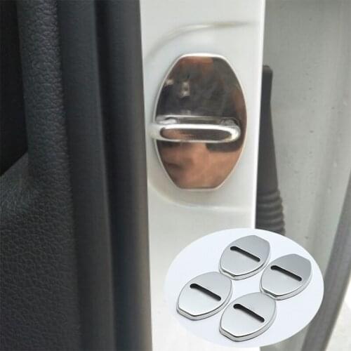 For Audi A4 S4 2009-2019 Car Styling excellent Stainless Steel Door Lock Buckle Protective Cover Auto Case