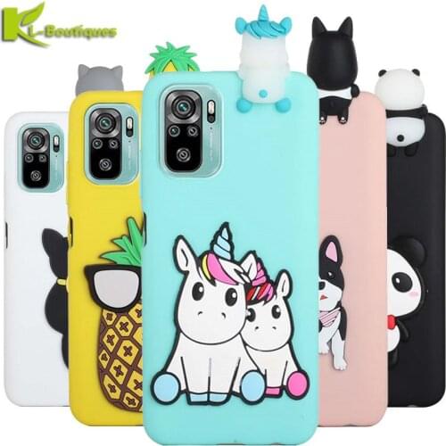 For Xiaomi Redmi Note 10 5G Case 3D Doll Toys Soft Silicone Phone Case For Xiaomi Redmi Note 10 Pro Note10 5G Cover Bumper Coque