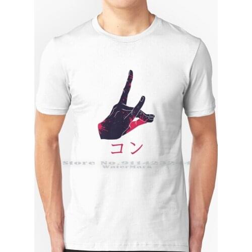 Chainsaw Man-Kon T Shirt 100% Pure Cotton Chainsawman Chainsaw Man Hand Blood Aki Kon Anime Manga Japan Creative Trending