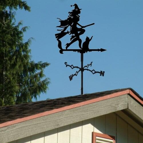 Vintage Stainless Steel Weathervane Iron Farmhouse Weather Vane Roof Wind Direction Indicator Kit Garden Yard Decoration Crafts