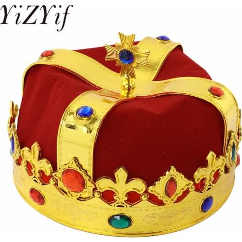 Birthday Cap King Crown Hat Children Halloween Cosplay Props Masquerade Costume Accessories King Prince Crown Party Supplies