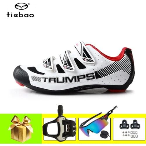 Tiebao Men Cycling Shoes Road Self-locking Breathable Riding Bicycle Footwear Outdoor Sneakers Comfortable Self-locking Shoes
