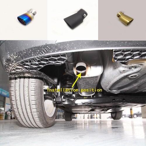 For Volkswagen VW T-cross Tcross 2018 2019 2020 2021 Cover Muffler Exterior End Pipe Dedicate Exhaust Tip Tail Outlet Vent Trim