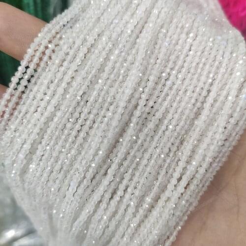 Natural Small Gem Stone Tiny 2 3 4mm Faceted Blue Moonstone Beads for Handword DIY Necklace Bracelet Making Fine Jewelry Gifts