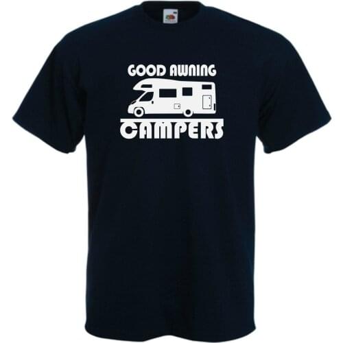 2019 New Summer Casual O-Neck Solid Color Loose Basic Good Awning Campers Motorhome Camper Design A Shirt