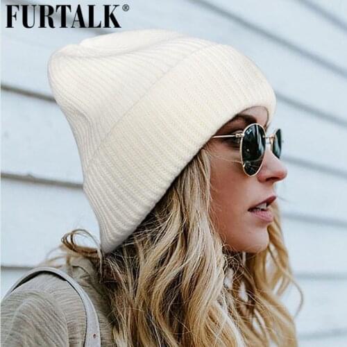 FURTALK Beanie Hat Women Men Knit Winter Hat Cuff Beanie Warm Skull Caps