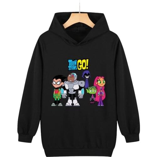 2-13 Years Teens Titan GO Clothing Children Hoodie Girls T-shirt Fashion Boys T Shirts Boys Long Sleeve Pullover Sweater