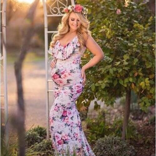 Pregnant Women Vestidos Fashion Photography Props 2017 Bebes Women Maternity Photography Maxi Gown Extra Long Ankle-Length Dress