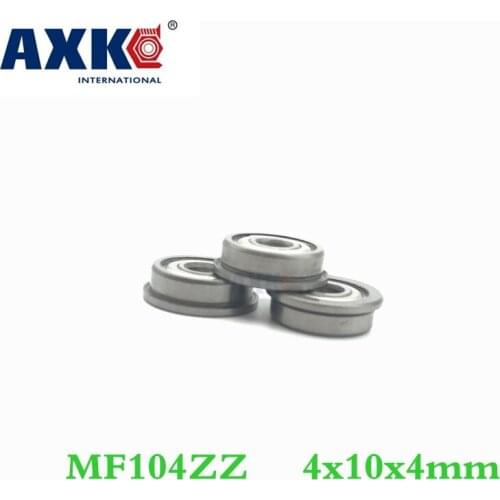 Axk Mf104zz Flange Bearing 4x10x4 Mm Abec-1 Miniature Flanged Mf104 Z Zz Ball Bearing Mf104zz Lf1040zz 4*10*4 Mm