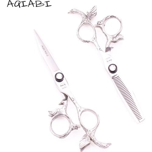 Professional Hair Scissors 6'' AQIABI Brand 440C Hair Cutting Scissors Thinning Shears Hairdressing Scissors Styling Tool A9023