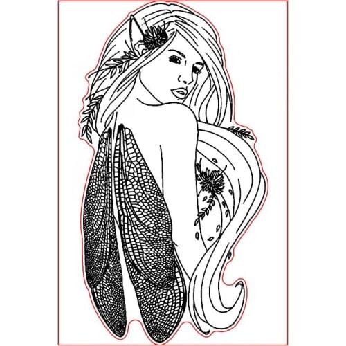 Girl Clear Stamp Or stamp for DIY Scrapbooking/Card Making/Kids Fun Decoration SuppliesA106