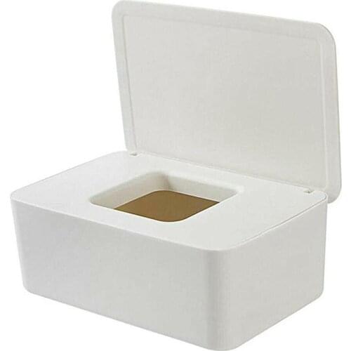 Dustproof Wet Wipes Storage Box With Lid Home Desktop Tissue Storage Box Portable Wet Wipes Dispenser