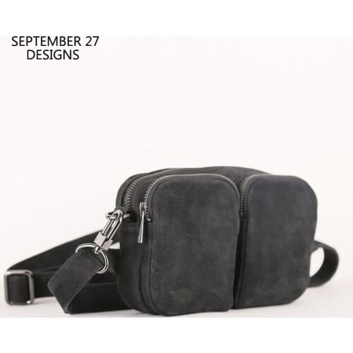 New Fashion Men Mini Messenger Crossbody Bag Genuine Leather Luxury Handmade Male Casual Storage Shoulder Handbag Small Satchels