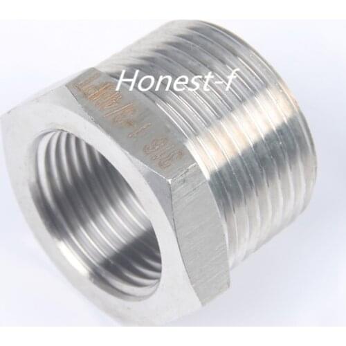 LTWFITTING Bar Production Stainless Steel 316 Pipe Hex Bushing Reducer Fittings 1" Male x 3/4" Female NPT Fuel Water Boat