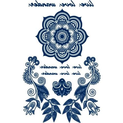 Totem/lotus Flower/butterfly/Bracelet/bull Tattoo Lasts 15 Days Waterproof Temporary Tattoos Men Flash Tatoo Fake Tattoo