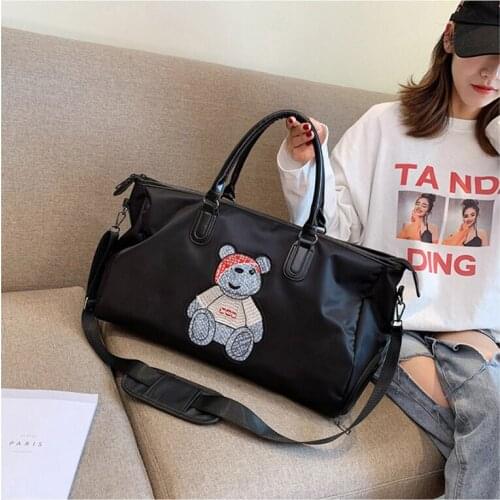 Womens Handbag Oxford Textile Womens Solid Leather Single Shoulder Bag Large Capacity Womens Sidebag Womens Travel Bag